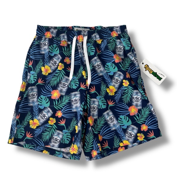Tipsy Elves Other - NWT Tipsy Elves Men's Size‎ XS Busch Lite Swim Trunks Shorts